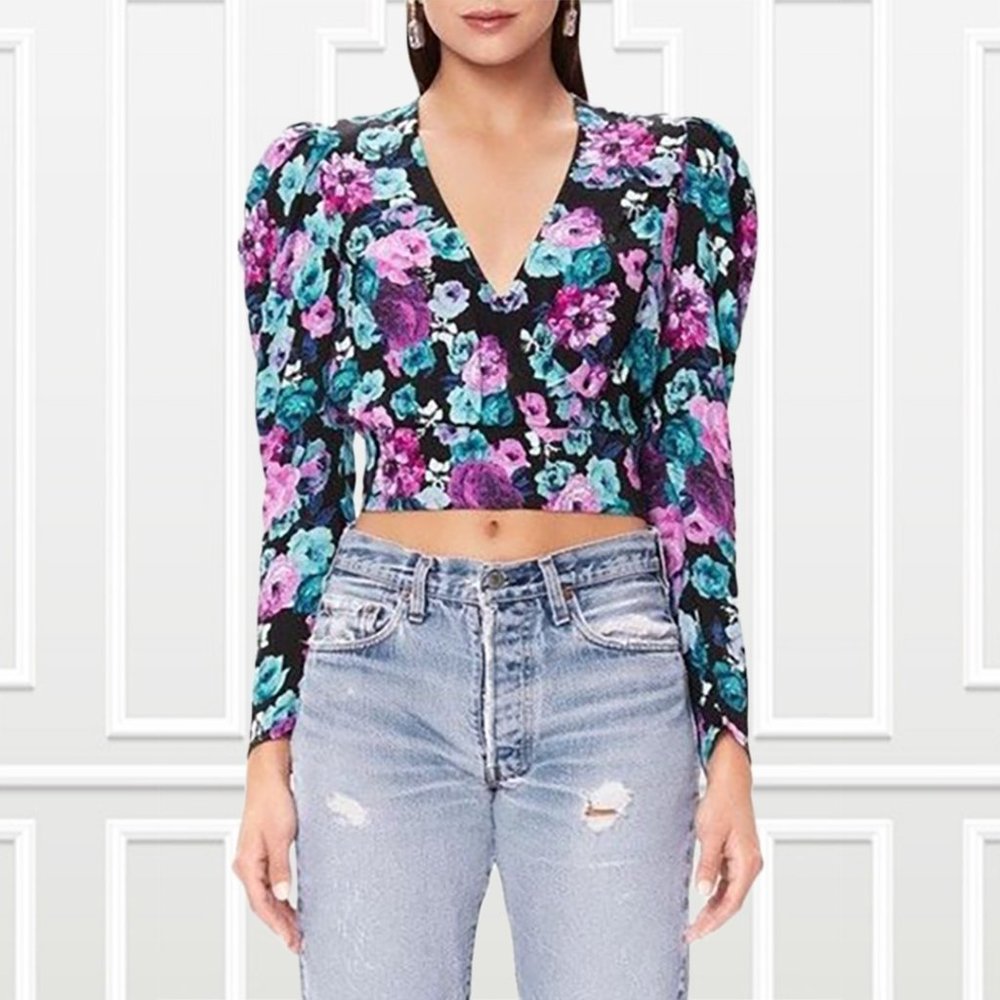 Nordstrom AFRM Floral Floral Wrap Top | M